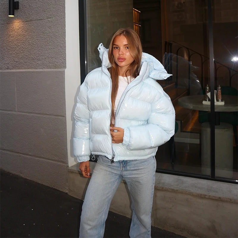 Nica Hooded Puffer Jacket - Stylish Winter Coat for Women, Warm Long Sleeve Casual Streetwear Winter Coats 9