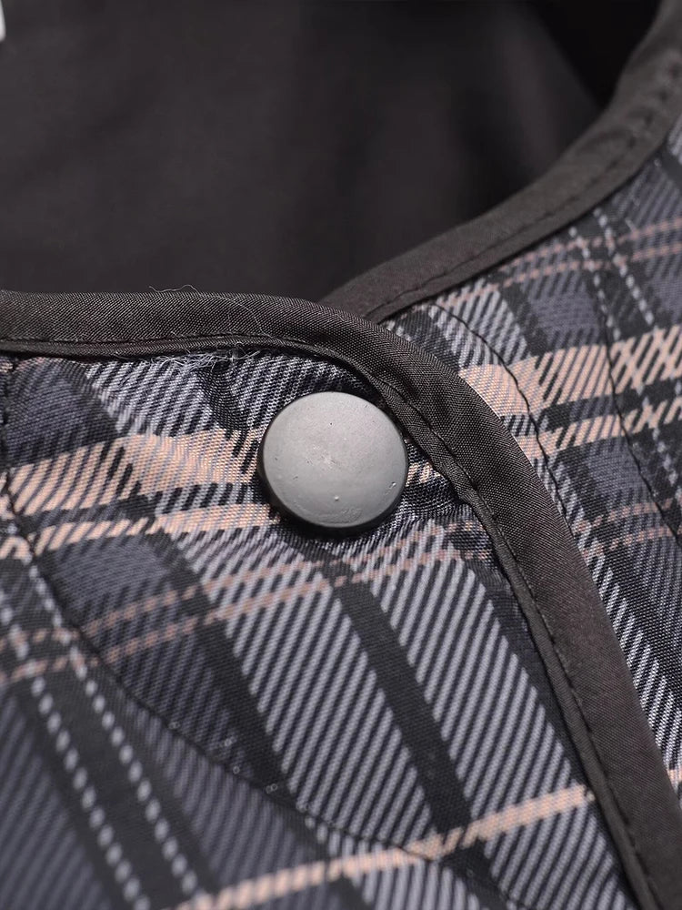 Veste matelassée casual à carreaux