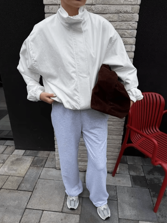 OLANE Adaeze Drawstring Bomber Jacket WhiteSWomen's Coats & Jackets