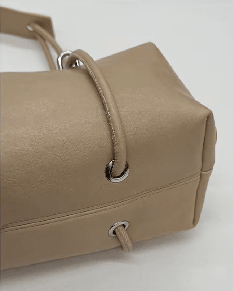 OLANE Boston Leather Pillow Shoulder Bag BeigeWomen's Handbags