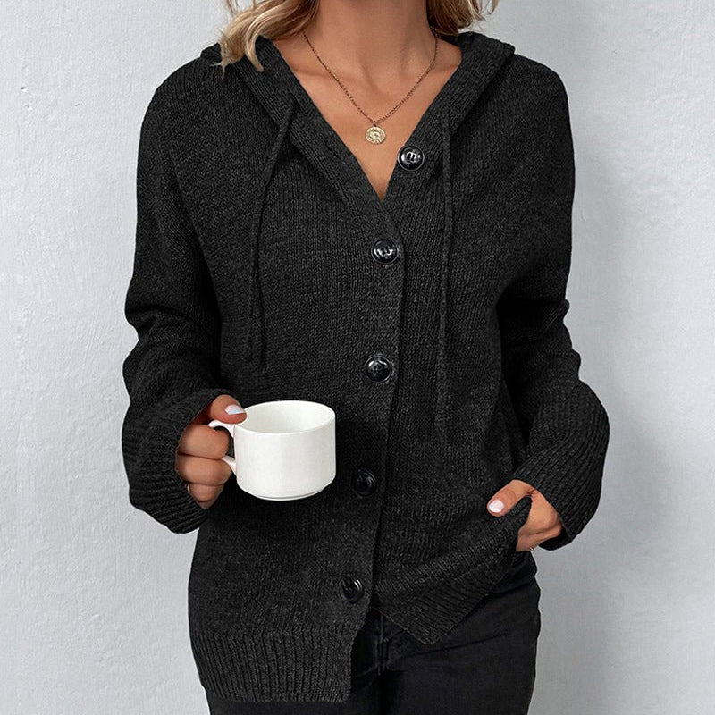 Olane Brand Hooded Cardigan Women BlackSSweaters & Cardigans