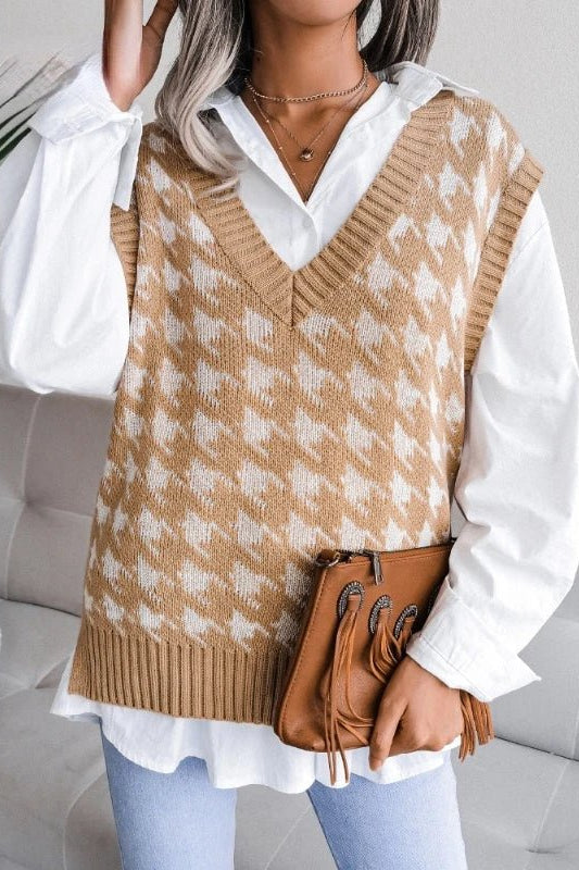 Olane Brand Knitted Sweater Vest Beige WhiteSVests