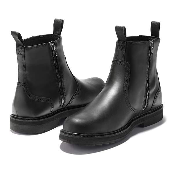 Olane Brand Leather Boots Western Style Black39Men's Boots