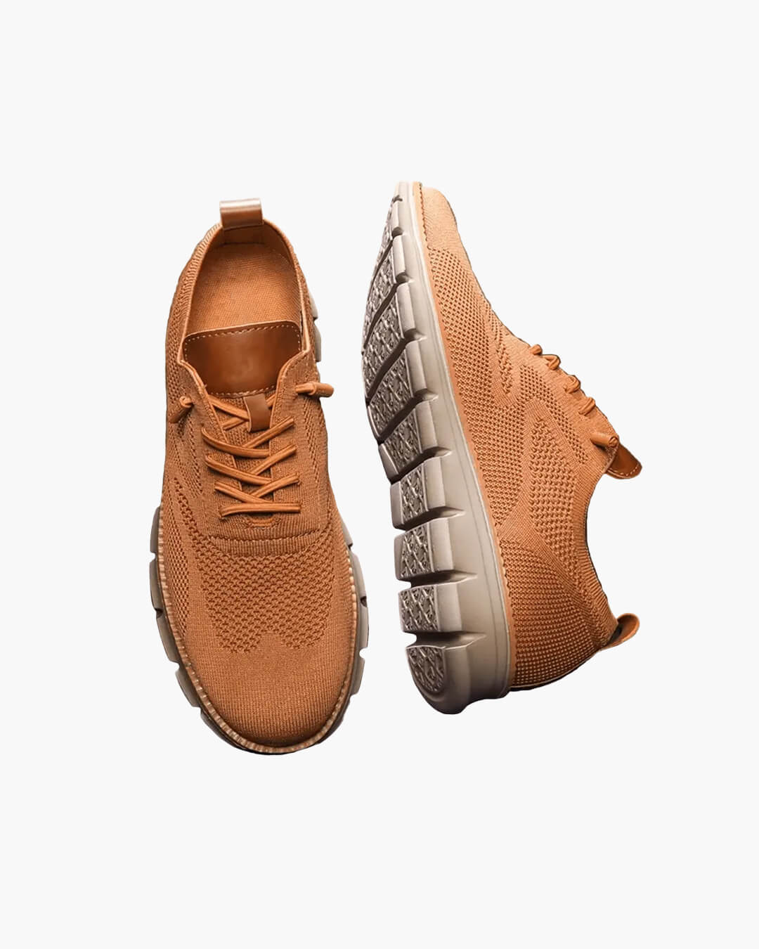 OLANE Breathable Non - Slip Knit Sneakers Camel39Men's Shoes