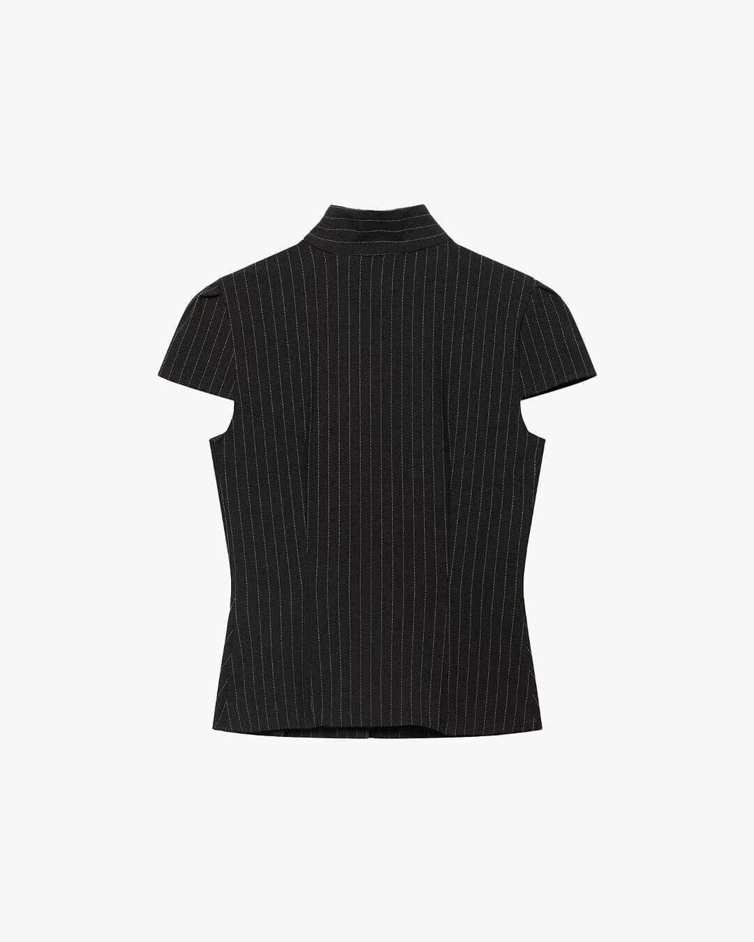 Klassische karierte Bluse mit zweireihiger Knopfleiste