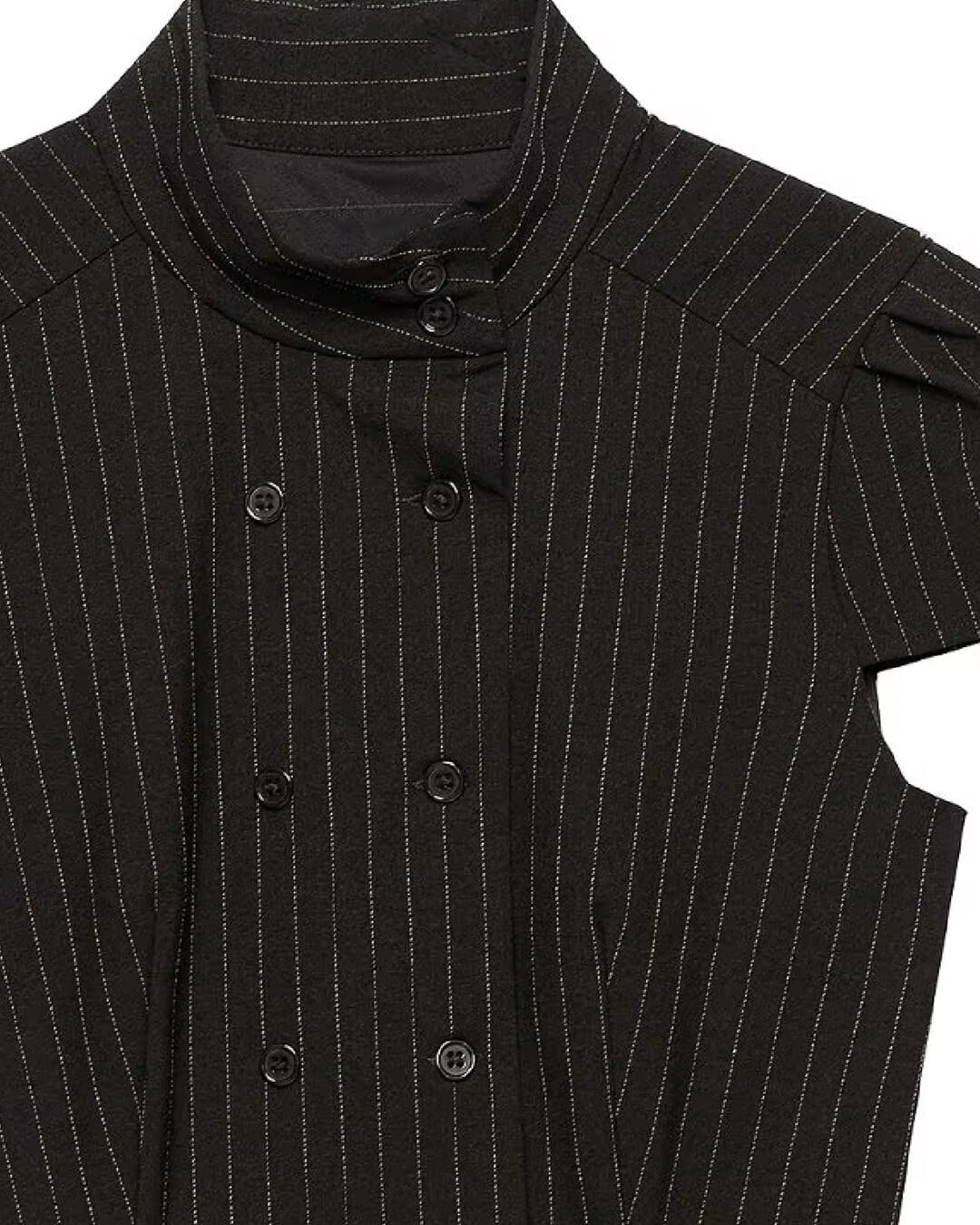Klassische karierte Bluse mit zweireihiger Knopfleiste