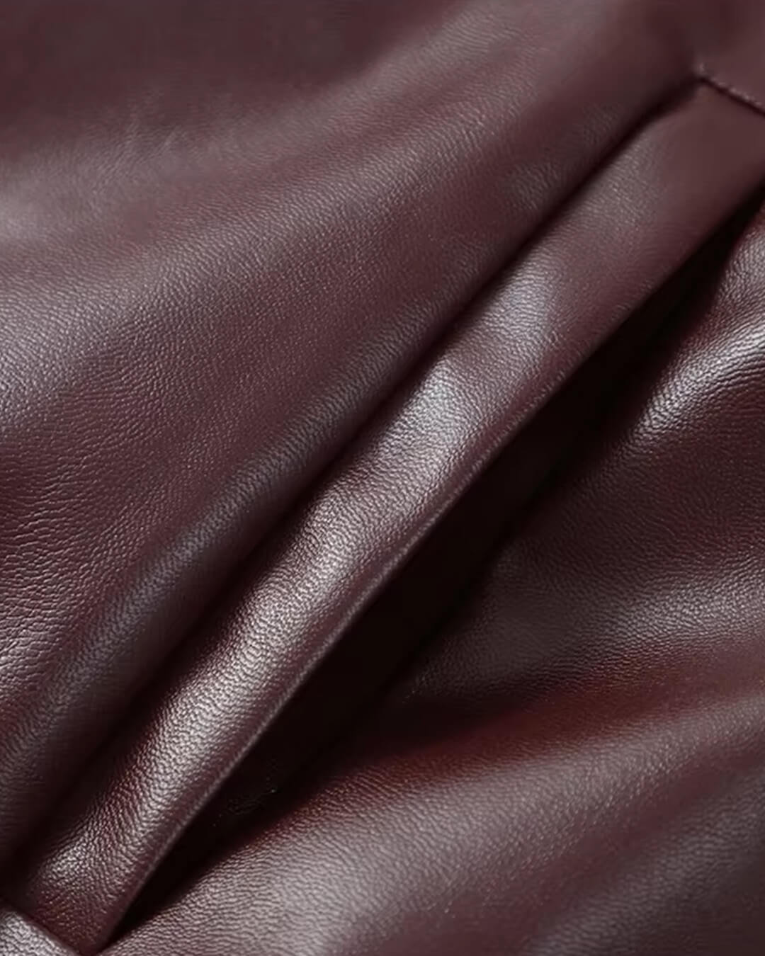 OLANE Classic Faux Leather Lapel Jacket WineSJacket