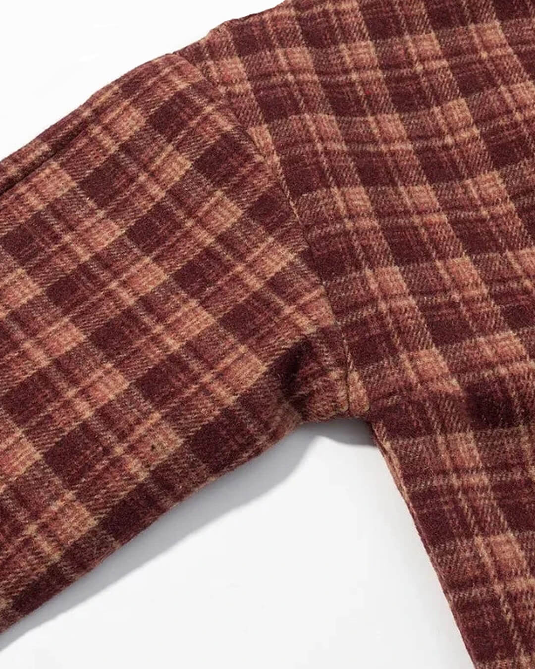 OLANE Classic Plaid Stand Collar Coat SWomen's Coats & Jackets