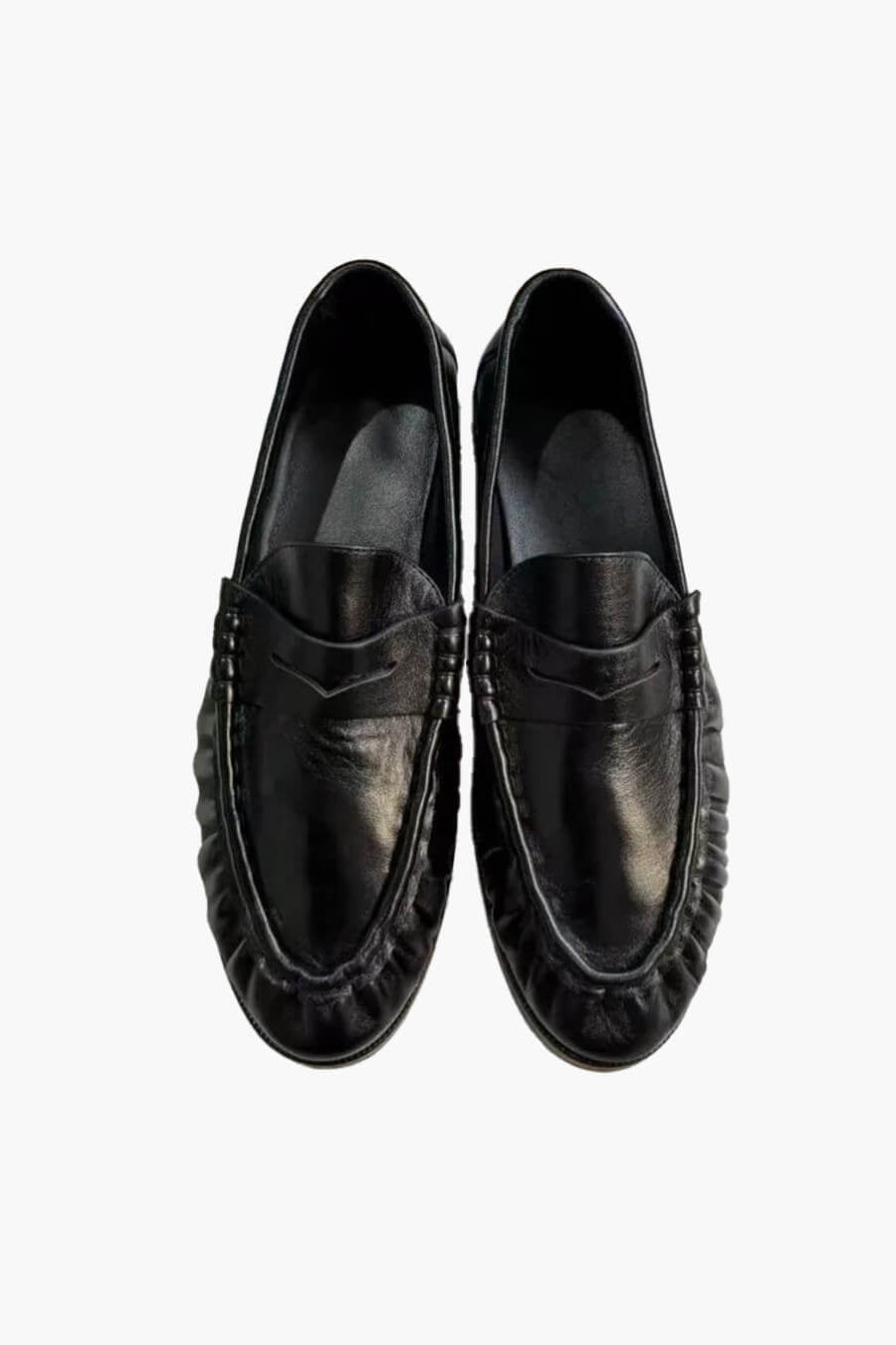 OLANE Classic Vegan Leather Slip-On Loafers Black35Shoes