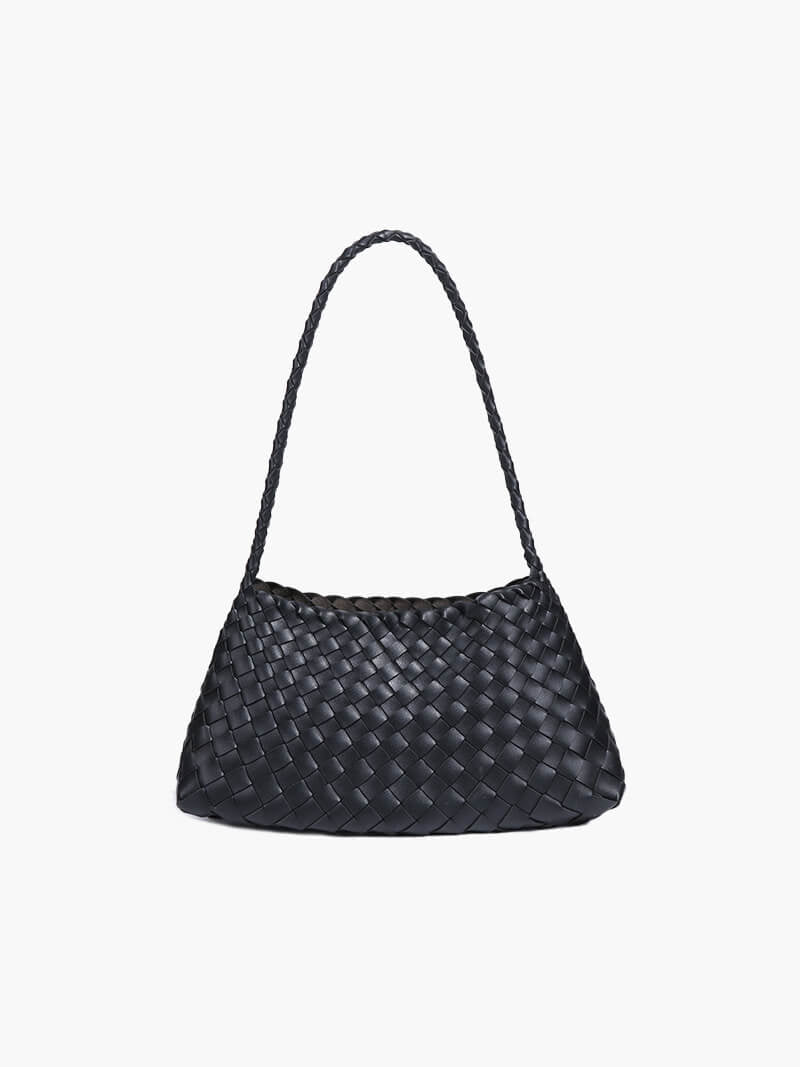 OLANE Classic Vegan Leather Woven Bag Small BlackSmallBag