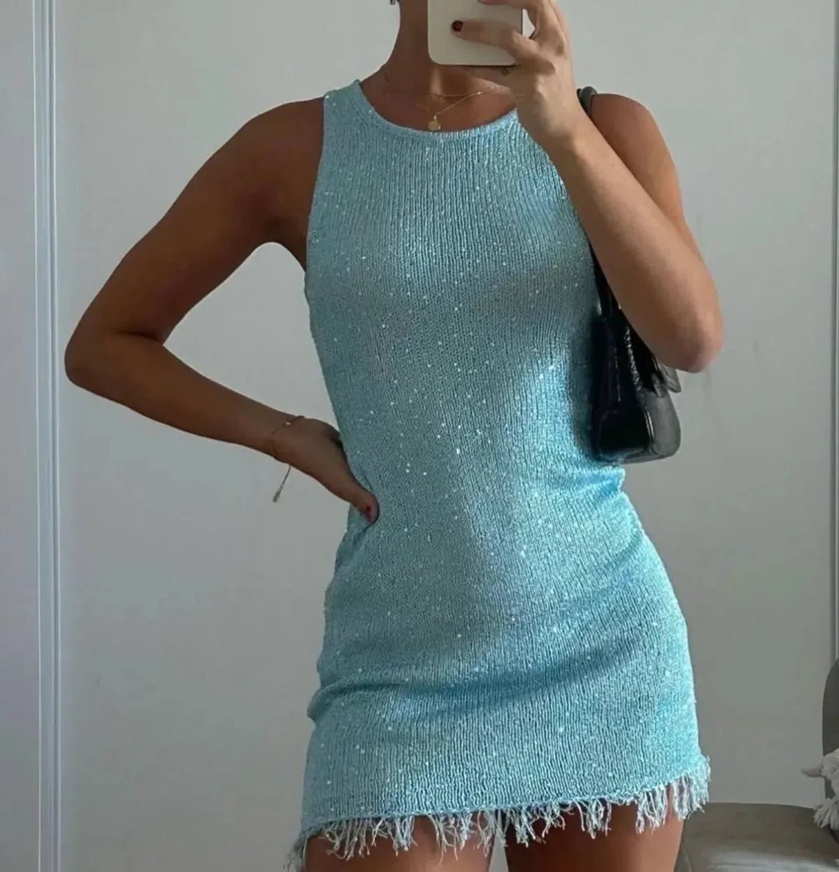 Claudia – Transparentes, ärmelloses Minikleid