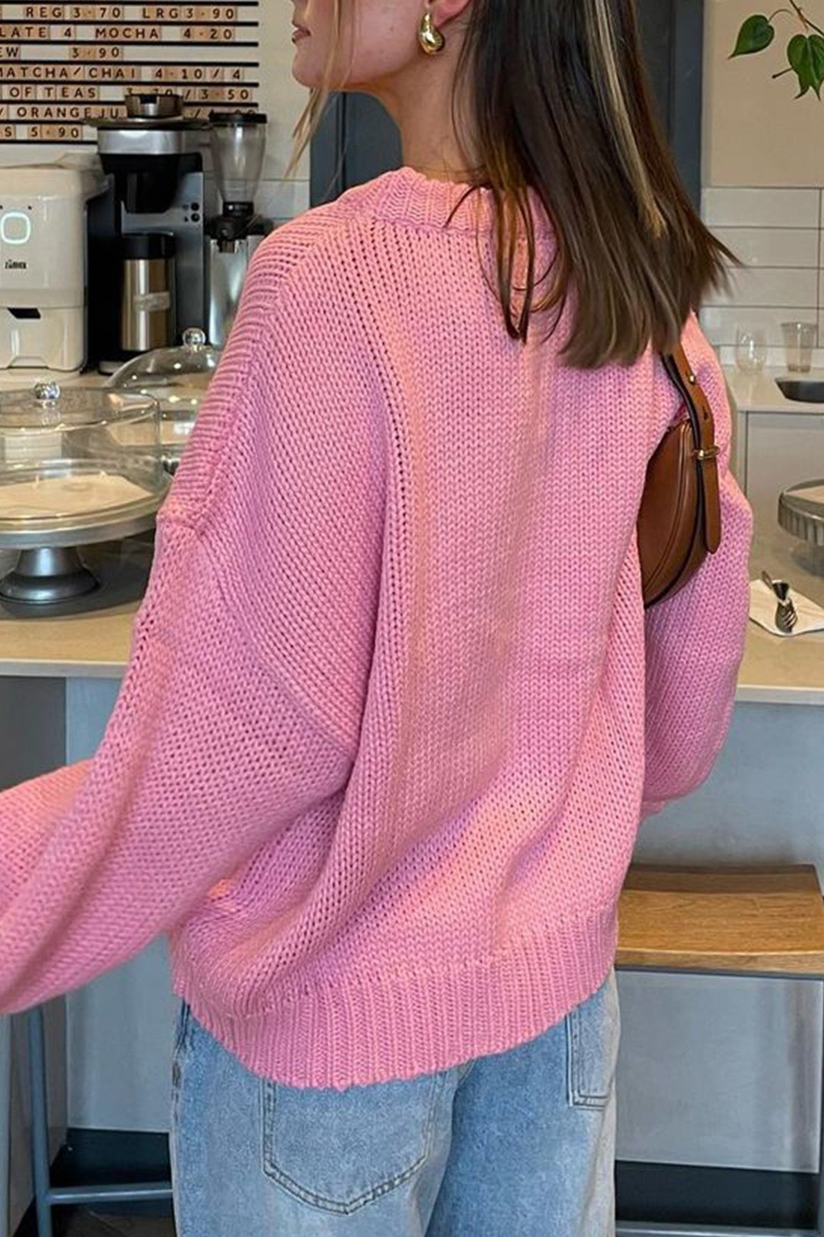Pullover mit Rundhalsausschnitt für Lagenlooks