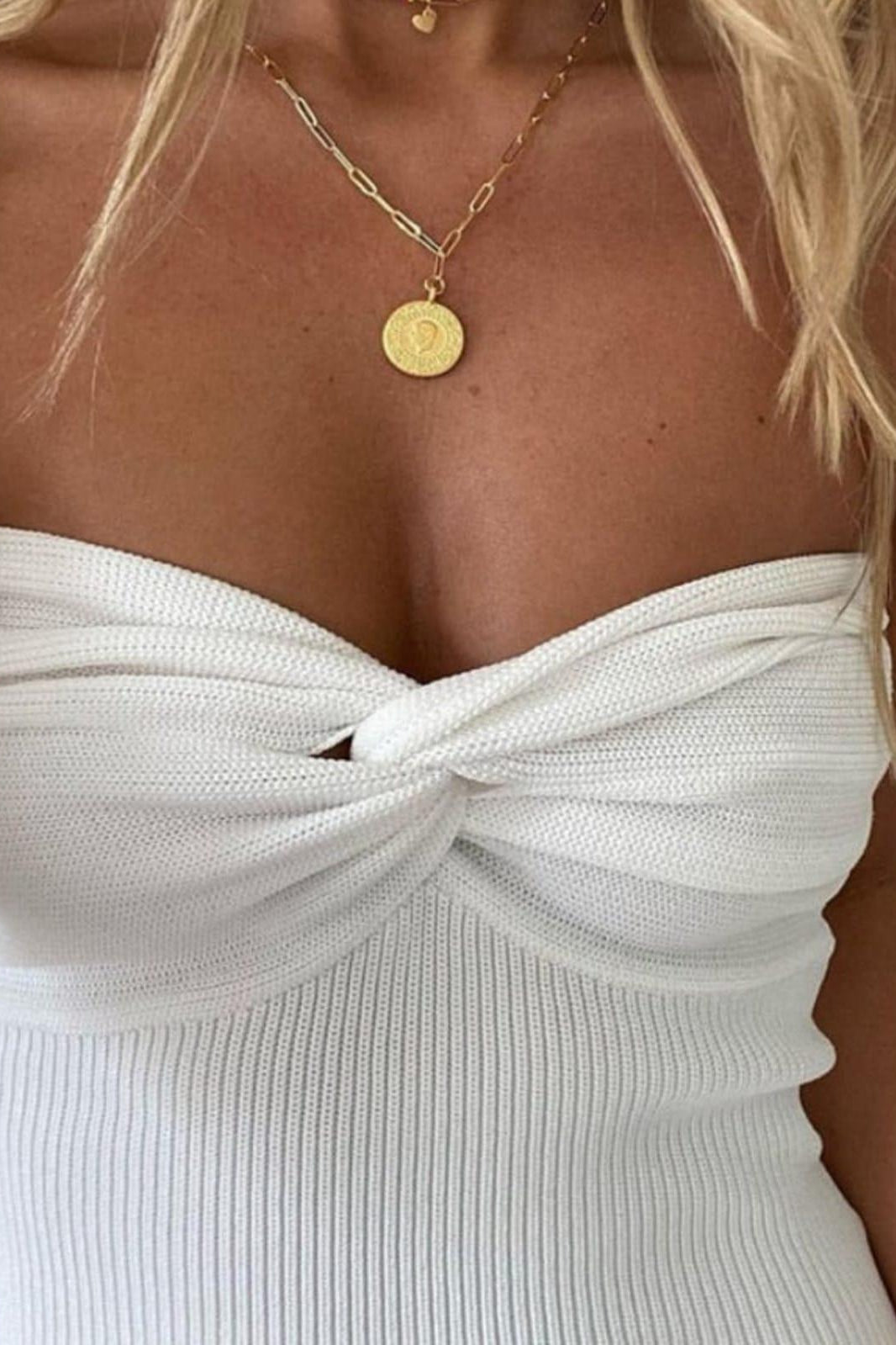 OLANE Cropped Strapless Off-Shoulder Top WhiteXSWomen’s Tops