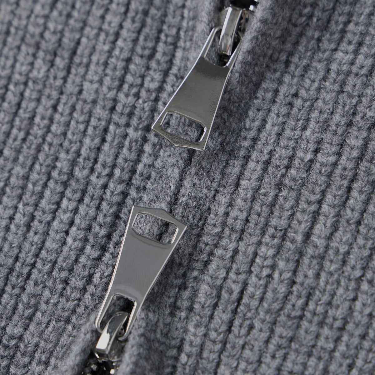 OLANE Double Zip Cropped Knit Cardigan TanSCardigan