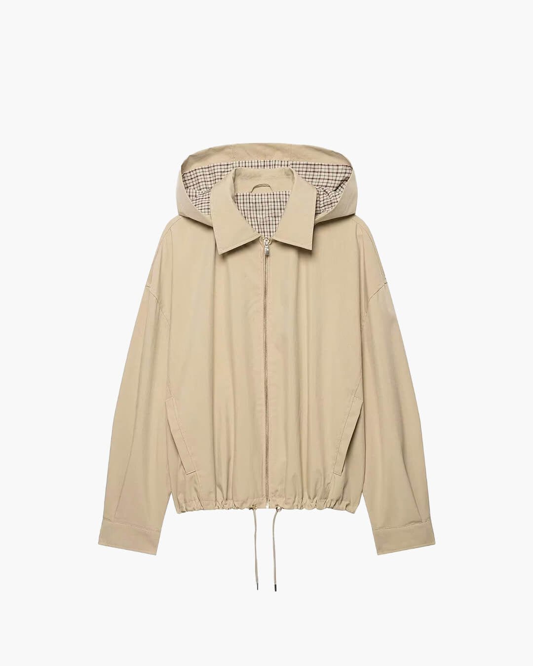 Jacke mit Kapuze und Kordelzug und Reißverschluss