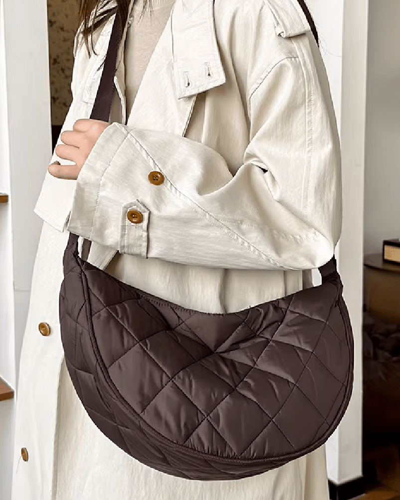 OLANE Half-Moon Crossbody Belt Bag DarkbrownBag