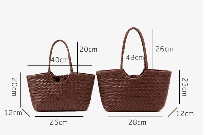 OLANE Handwoven Leather Tote Bag IvoryLargeWomen's Handbags
