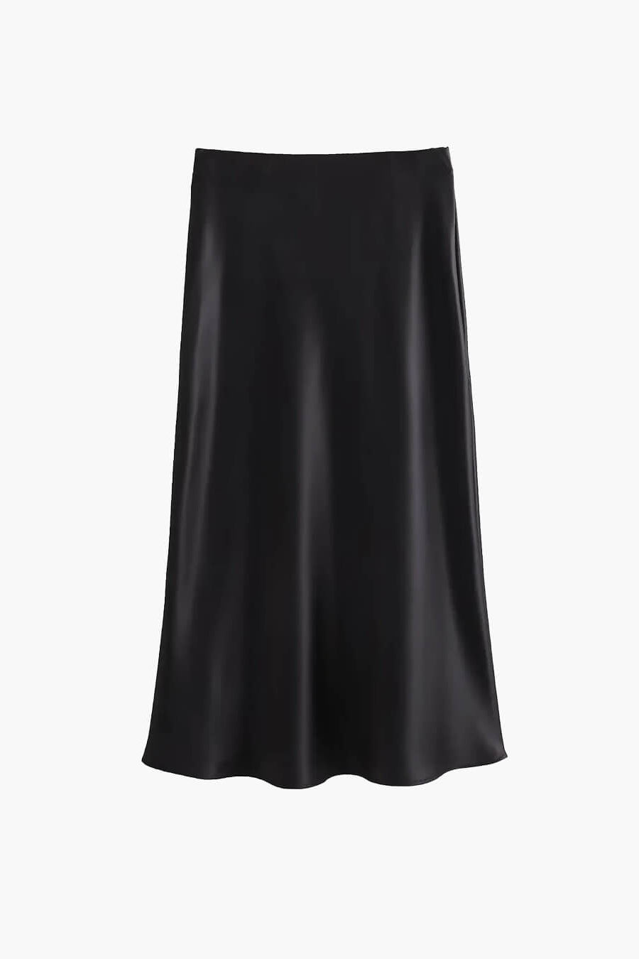 OLANE High Waist Satin Midi Skirt BeigeXSWomen's Bottoms