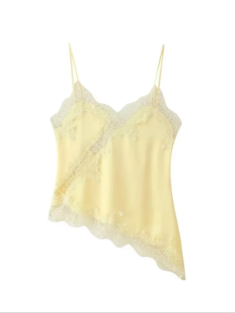 Keanna – Asymmetrisches Satin-Cami-Top