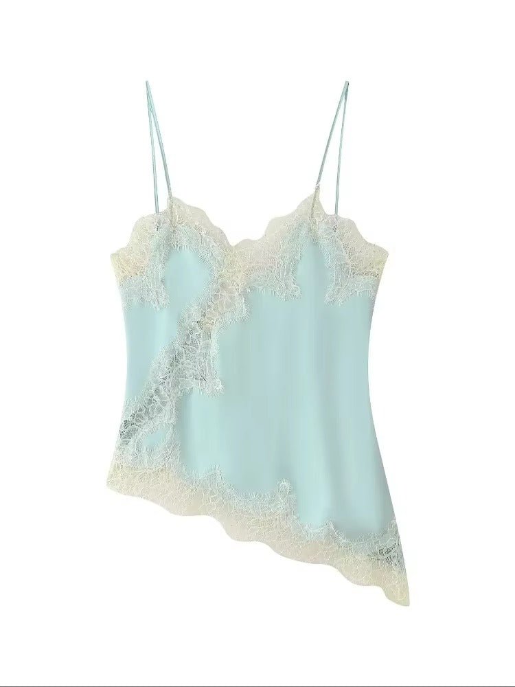 Keanna – Asymmetrisches Satin-Cami-Top