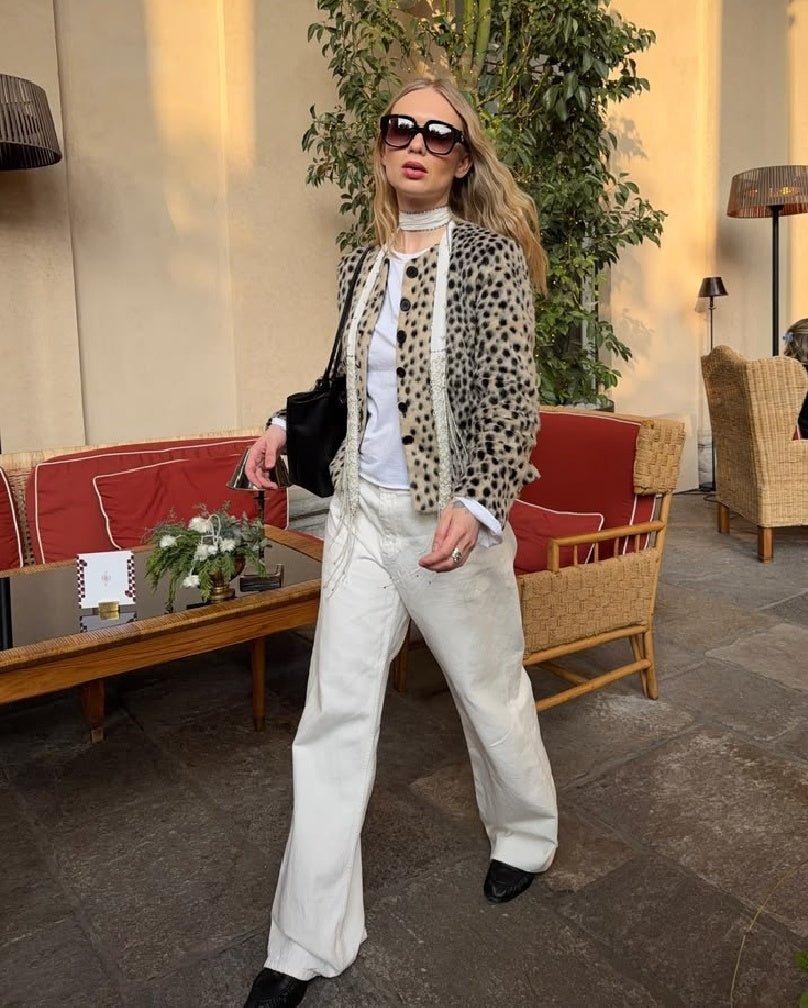 Leoparden-Kunstfell-Cropped-Jacke