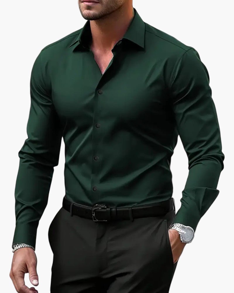 Afsa – Elegantes Langarm-Poloshirt mit Knopfleiste
