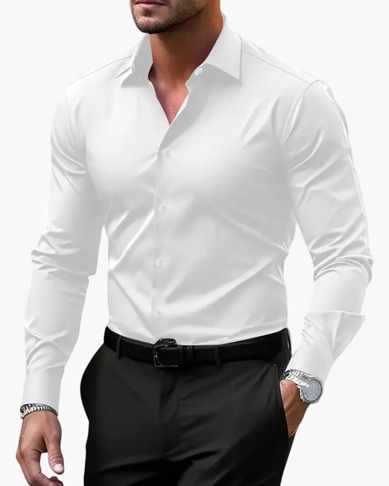 Afsa – Elegantes Langarm-Poloshirt mit Knopfleiste