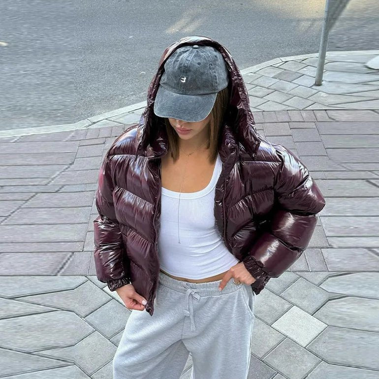 Mila Kapuzen-Pufferjacke