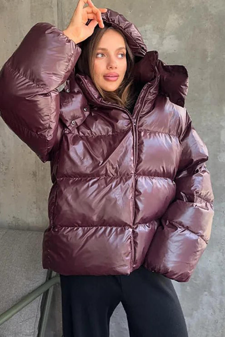 Mila Kapuzen-Pufferjacke