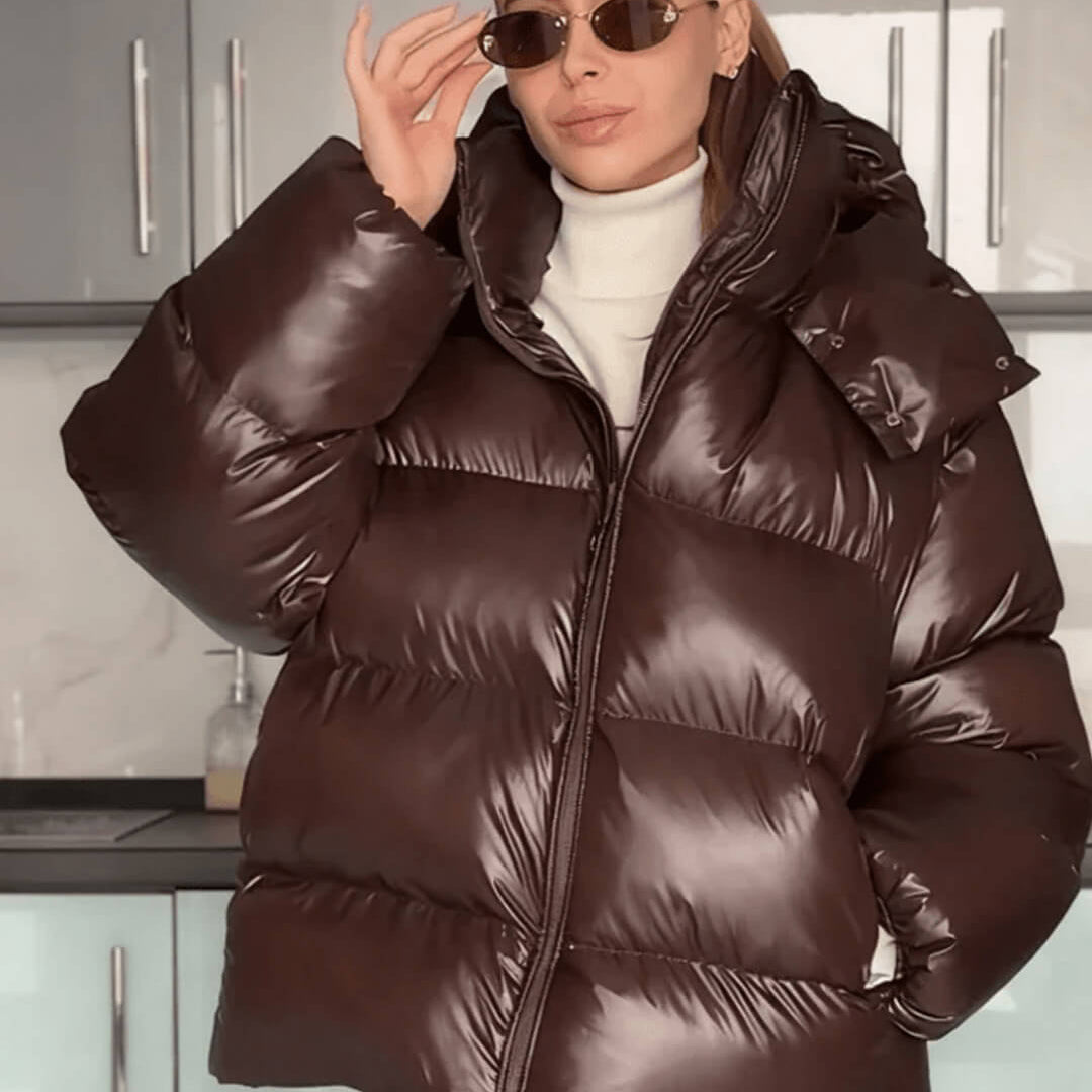 Mila Kapuzen-Pufferjacke