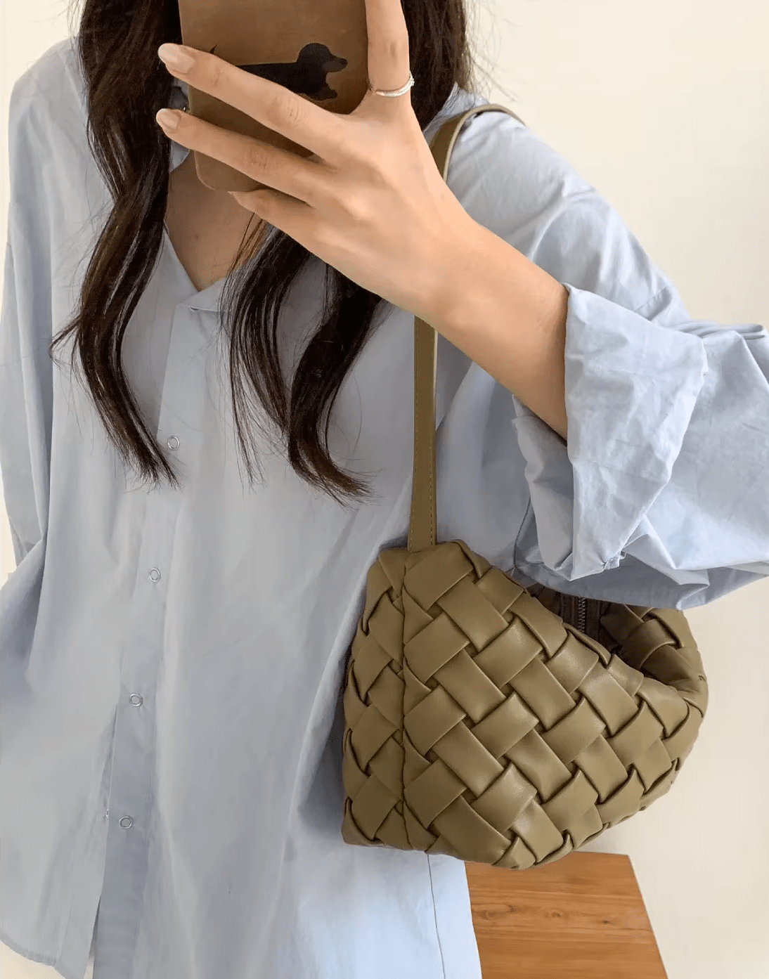 OLANE Minimalist Hobo Shoulder Bag BlackWomen's Handbags