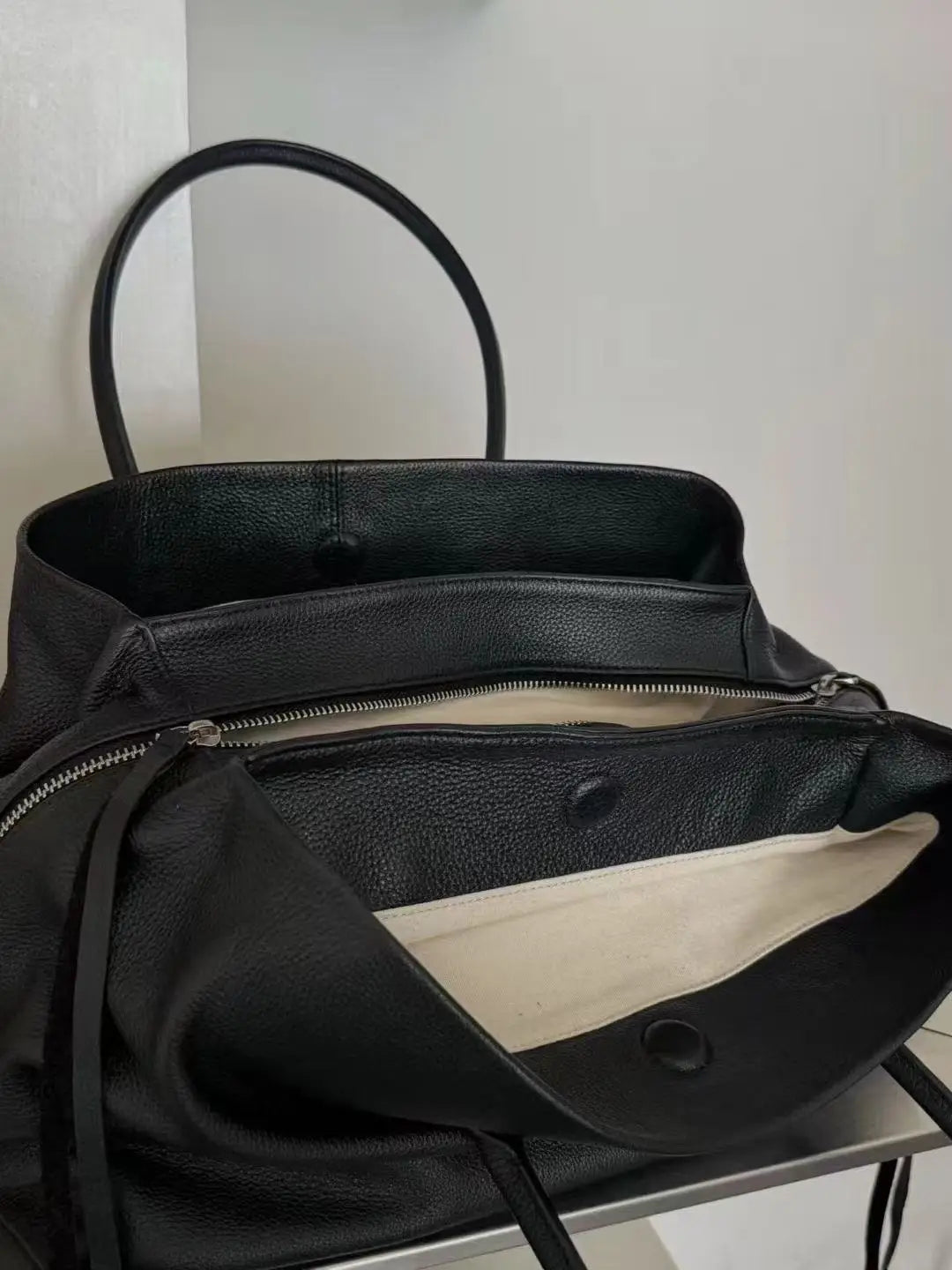 OLANE Multi-Compartment Shoulder Tote Bag BlackLarge 38x20x23 cmWomen's Handbags