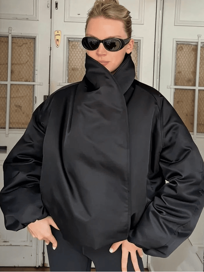 Wattierte Oversized-Bomberjacke