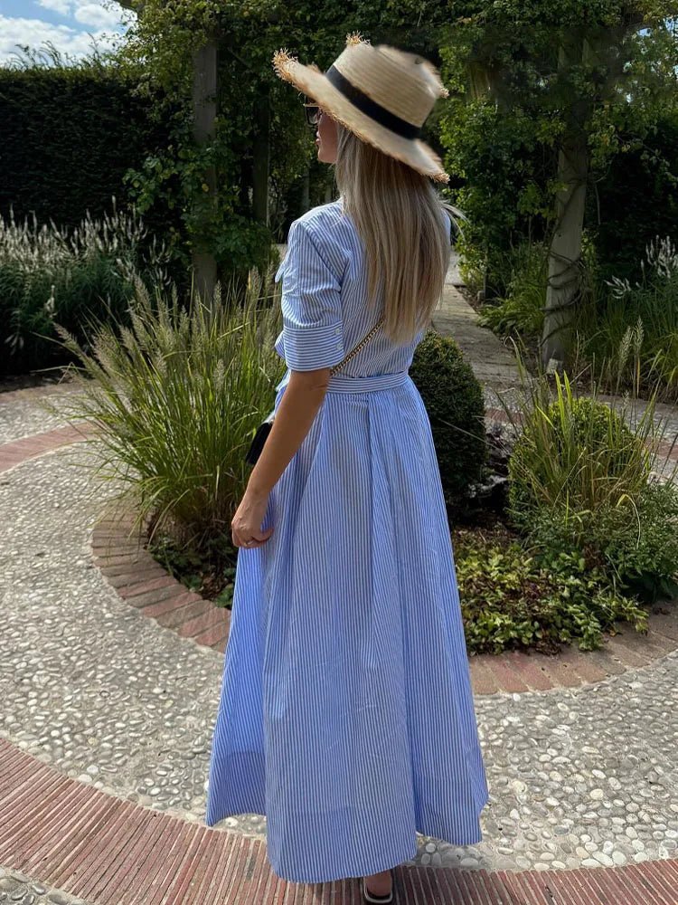 Alice – Einreihiges Hemdkleid mit Schleife in der Taille