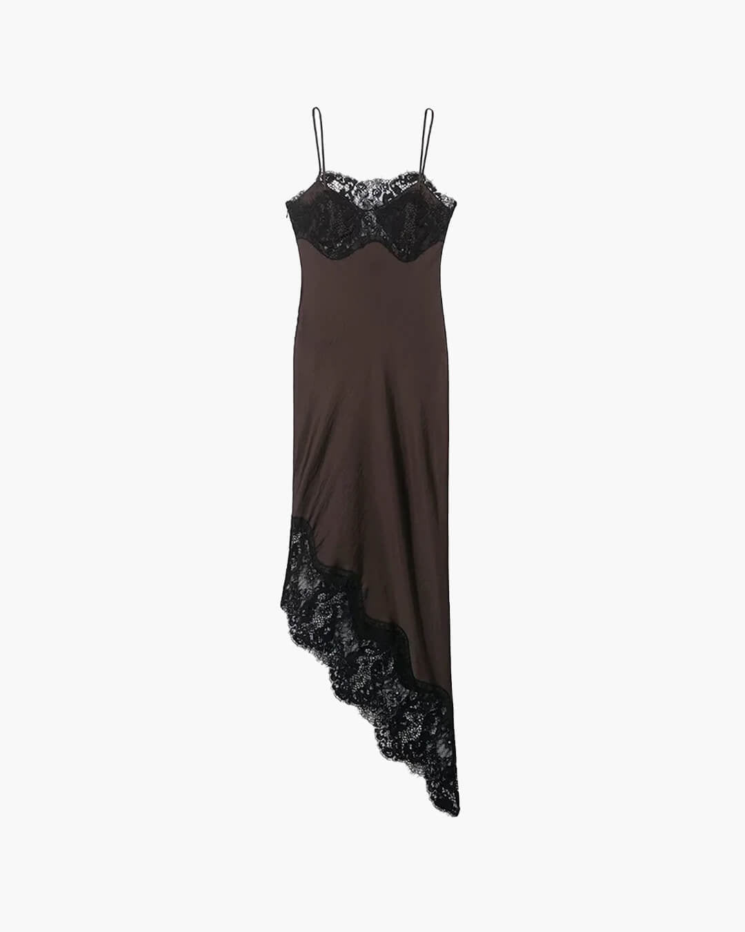 Clara – Ärmelloses Satin-Trägerkleid mit Spitze