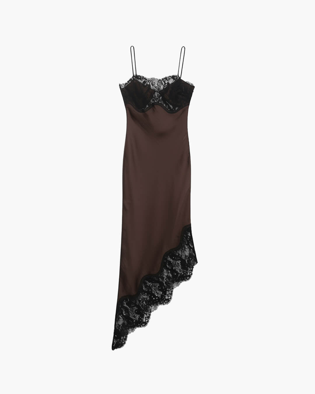 Clara – Ärmelloses Satin-Trägerkleid mit Spitze