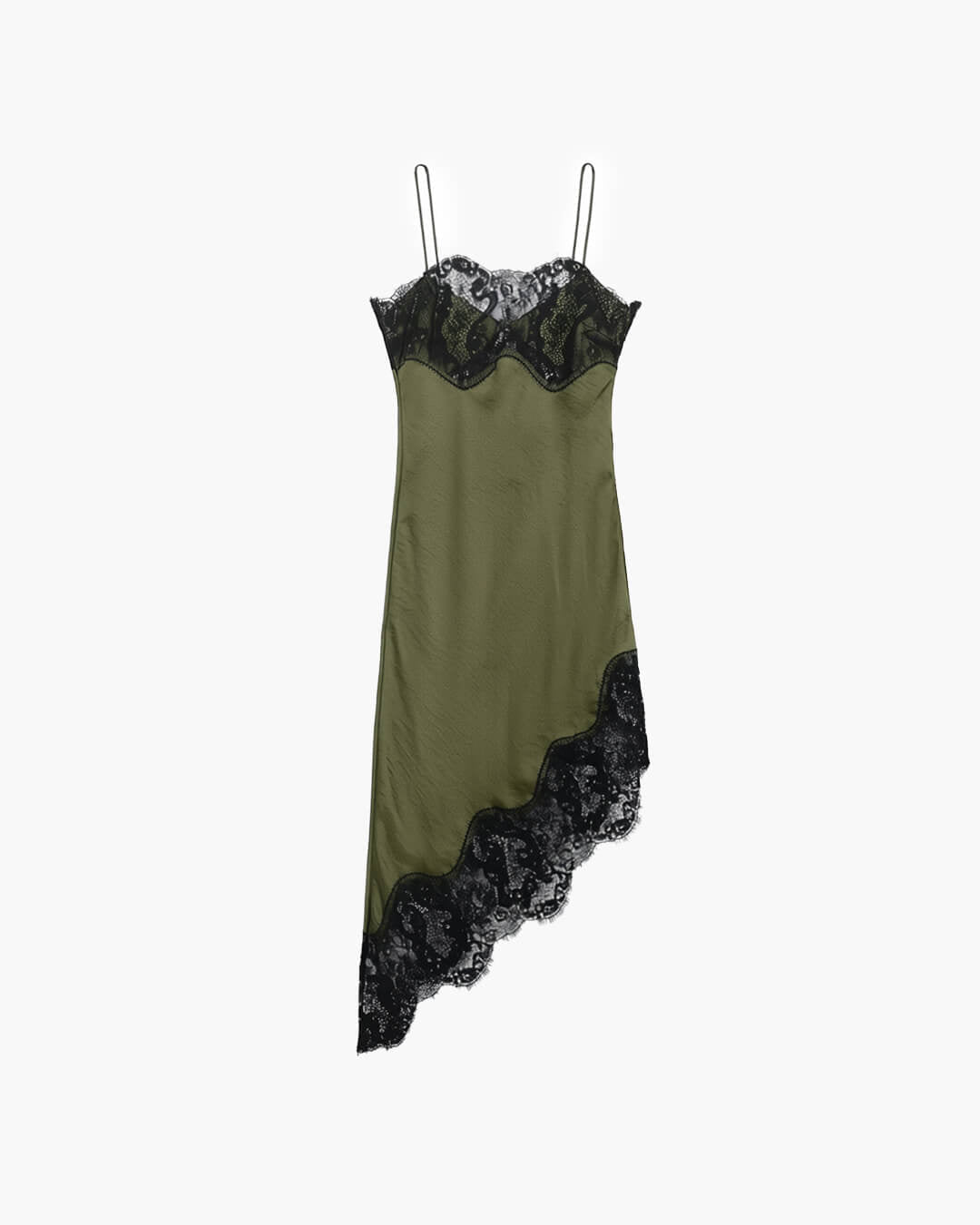 Clara – Ärmelloses Satin-Trägerkleid mit Spitze