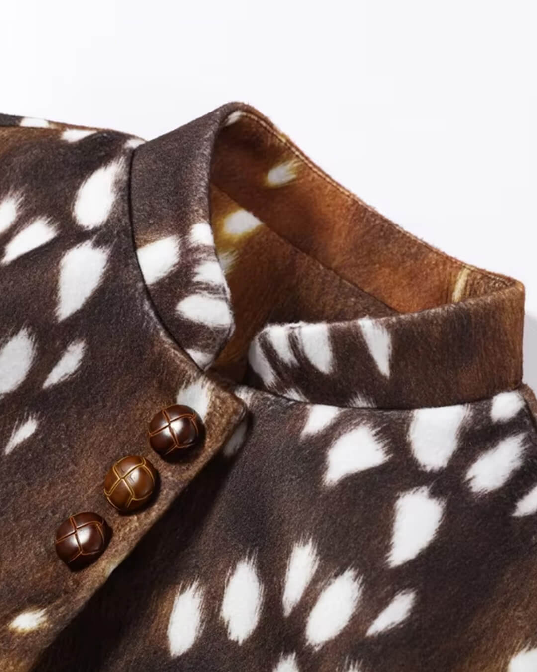 OLANE Stand Collar Faux Fur Bambi Jacket MWomen's Coats & Jackets