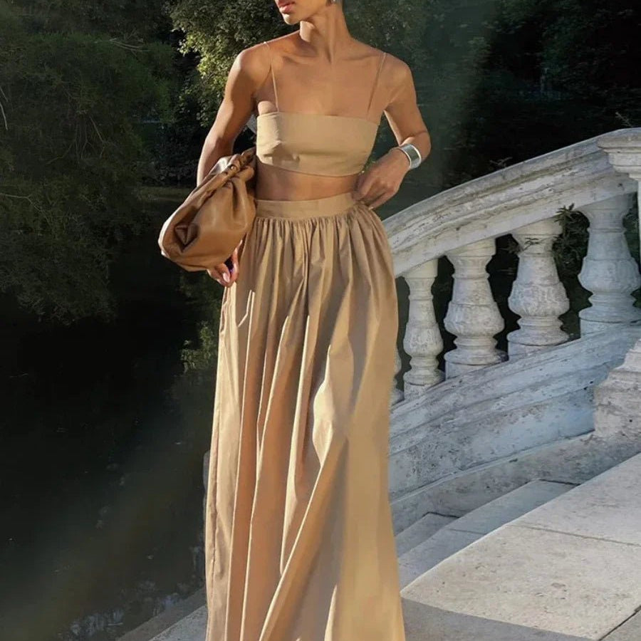 Jessica – Träger-Crop-Top Zweiteiler