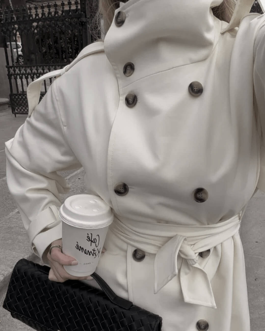 OLANE Stylish Long Belted Trench Coat MWomen's Coats & Jackets