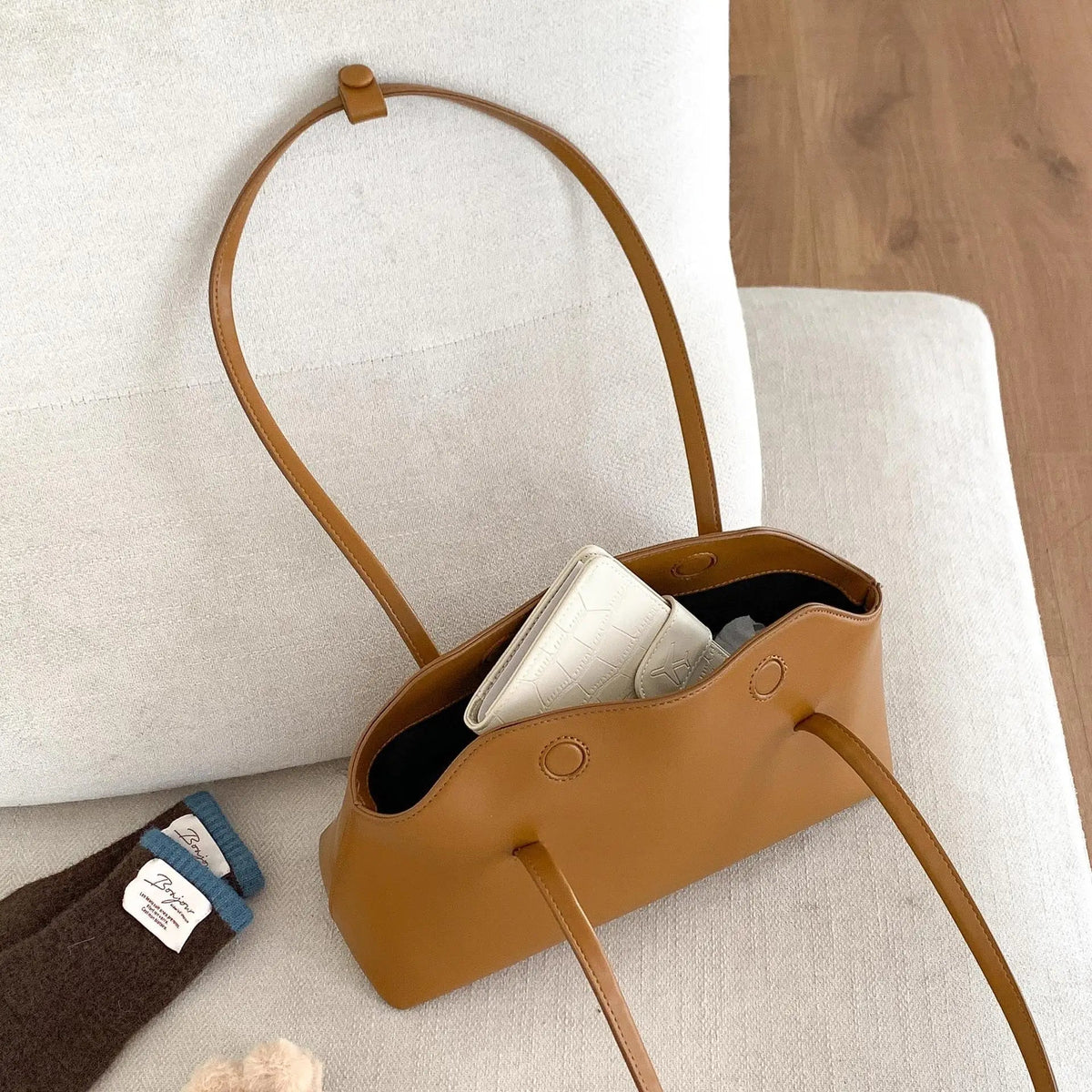 OLANE Stylish Pillow Shoulder Tote Bag BlackBag