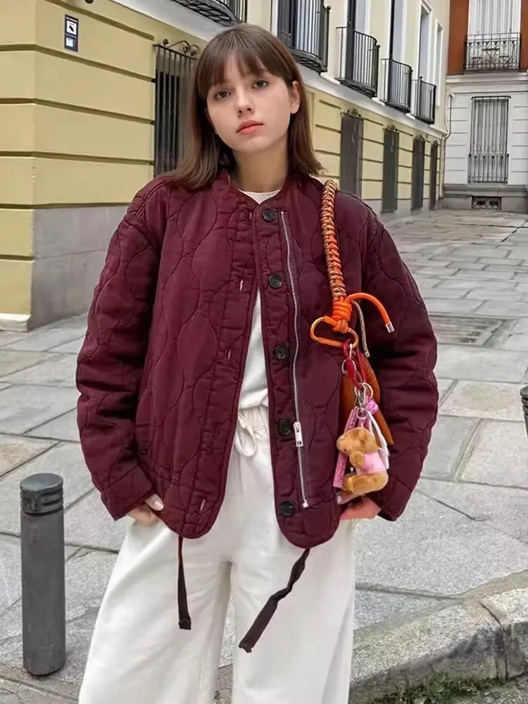 Ahlena – Wattierter Steppmantel im Vintage-Stil