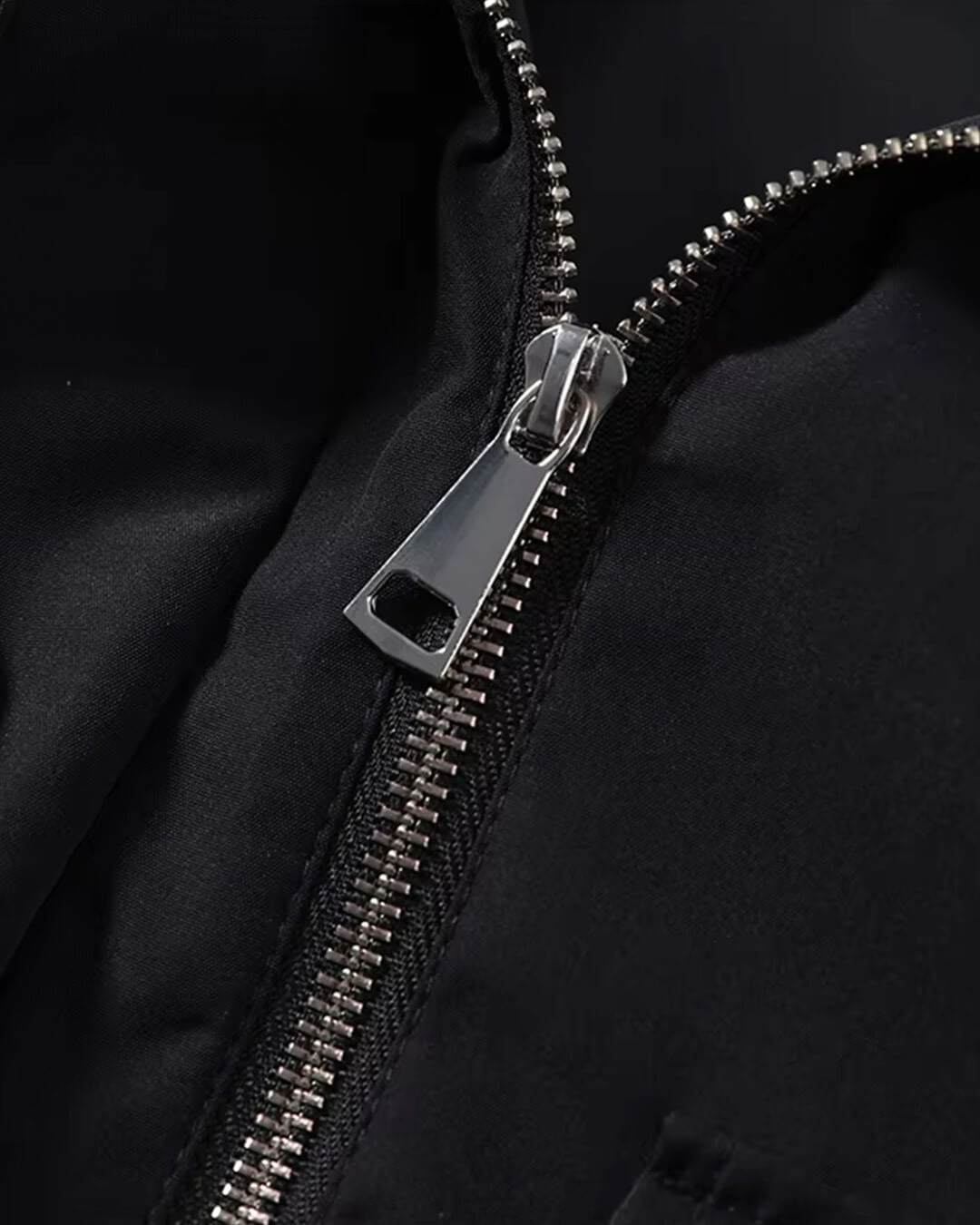 OLANE Zip Up Slouchy Cropped Jacket BlackSJacket