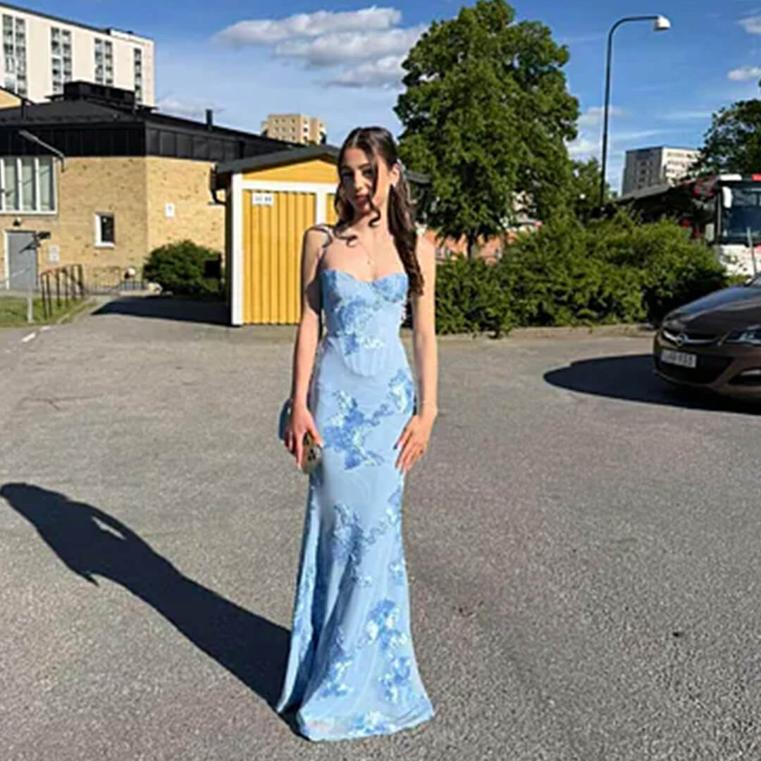 Julie Bodycon Applikation Rückenknoten Abendkleid