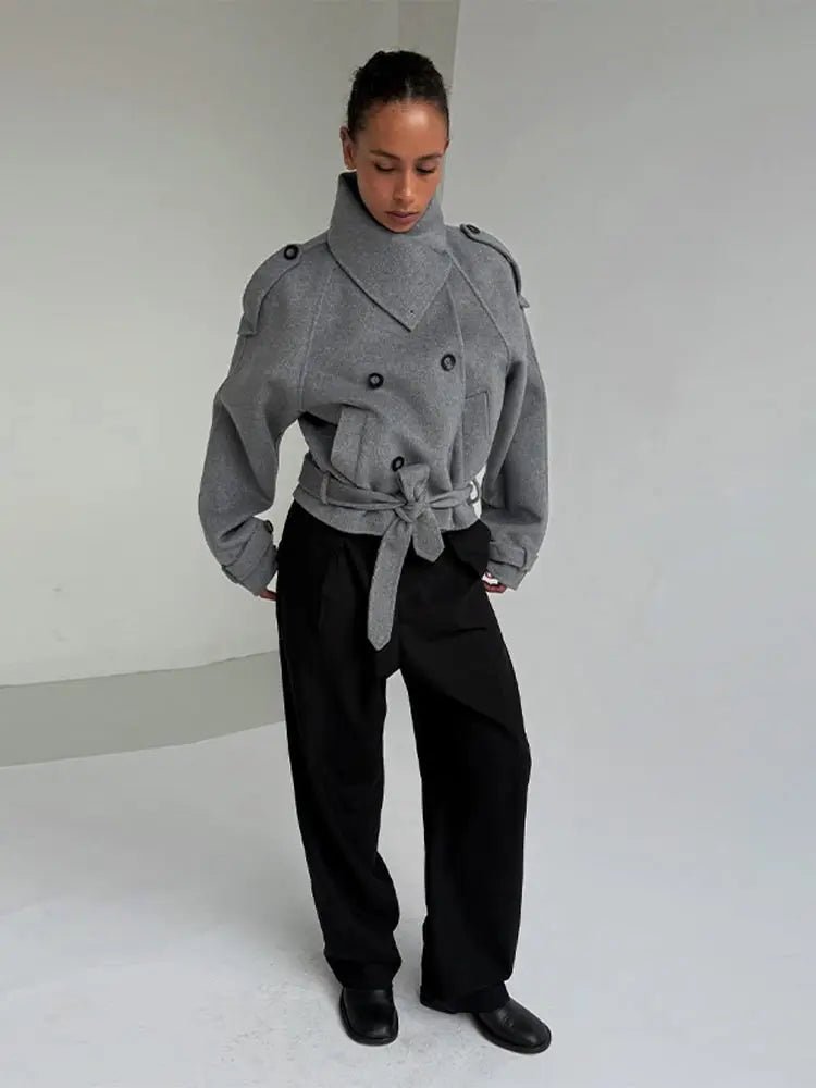 Jenny Cappotto in lana con collo alto