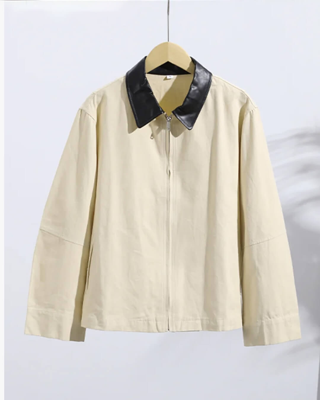 Veste zippée col contrasté stylée