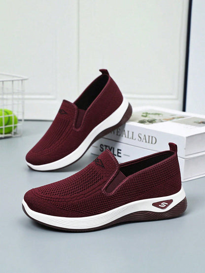Comfort Slip-On Knitted Walking Shoe