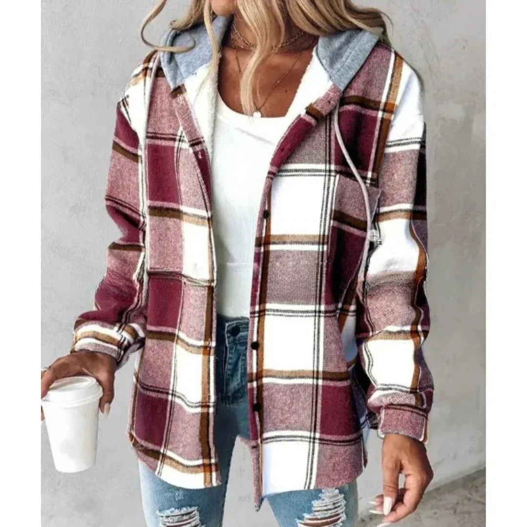Checkered Hooded Jacket