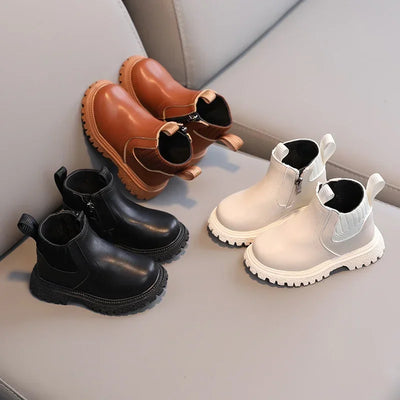 Kids Winter Leather Boots
