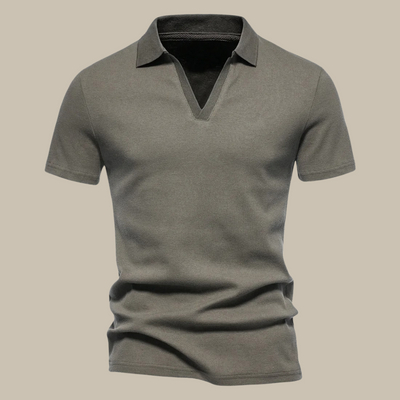Slim  V-Neck Polo Shirt